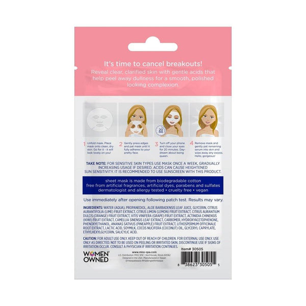MISS SPA - Clear Skin Enzyme Peel Sheet Mask - Miss Spa HK