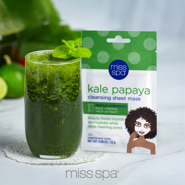 MISS SPA - Kale Papaya Cleansing Sheet Mask